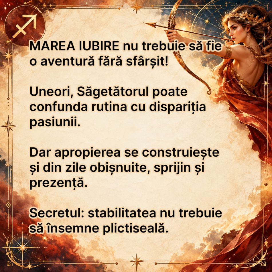 SĂGETĂTORUL poate fugi chiar de MAREA IUBIRE! Rana ascunsă care îl face să se teamă de omul sortit inimii sale