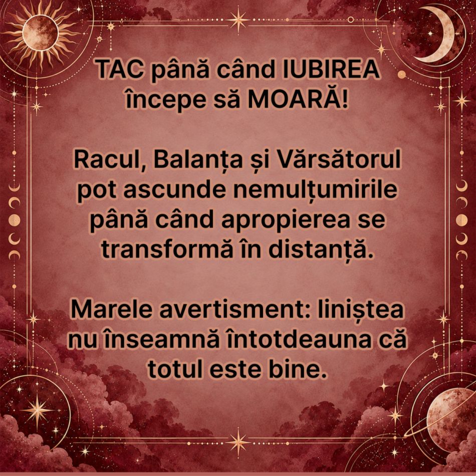 TAC până când IUBIREA începe să MOARĂ! 3 zodii își înghit durerea, dar într-o zi inima lor va răbufni