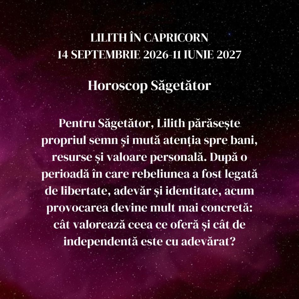 Lilith, Luna Neagră, intră în Capricorn până pe 11 iunie 2027: Ambiția, puterea și succesul își arată colții. Umbrele lovesc!