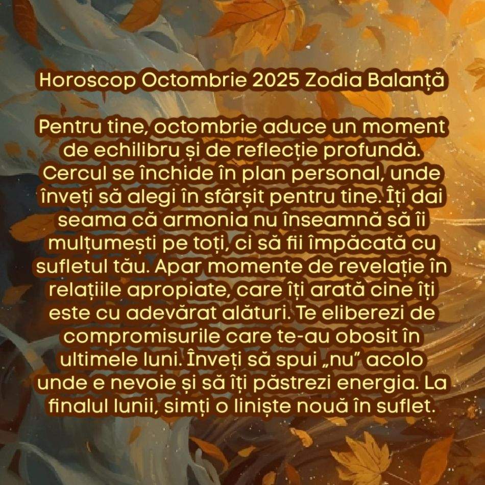 Horoscop Octombrie 2025. Cercul se închide. Tot ce am trăit până acum își găsește sensul