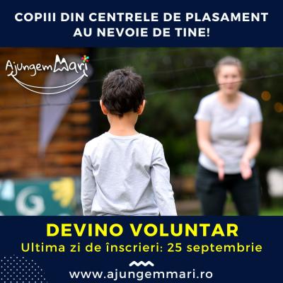 Sunt ultimele zile în care te poți înscrie voluntar pentru copiii din centrele de plasament din București și din țară  