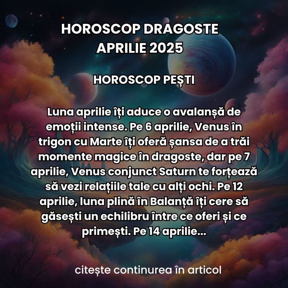 Horoscop Dragoste Aprilie 2025: Meleagurile dragostei se deschid în fața noastră și ne aduc sentimente intense de toate felurile