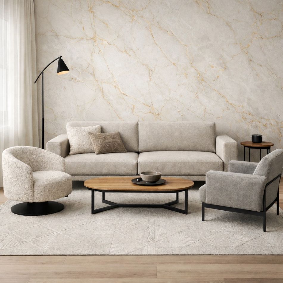 Arhitectul spune că seturile sunt plictisitoare? 5 idei de a combina canapeaua cu fotoliile pentru design luxos și extravagant