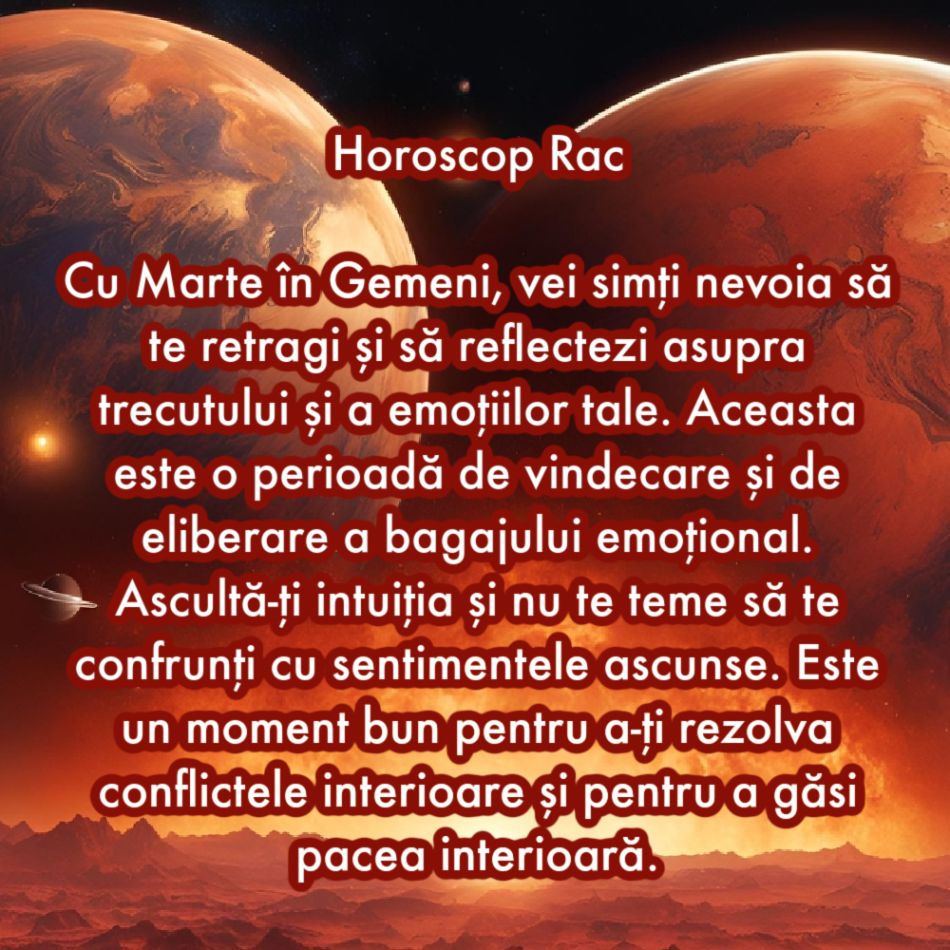 Pe 20 iulie, Marte intră în Gemeni pentru a deschide porțile schimbării și creșterii personale