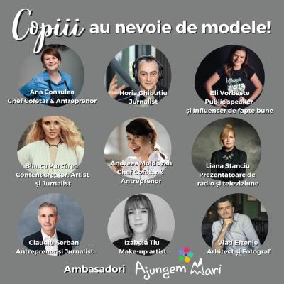 La aniversarea a 9 ani în România, Ajungem MARI lansează un program cu 9 ambasadori-modele pentru 3.000 de copii 