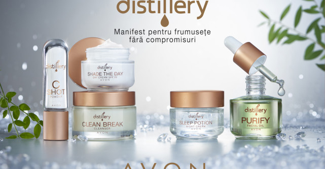 Avon lansează Distillery, noua gamă de îngrijire a tenului care  celebrează frumsețea curată, fără compromisuri