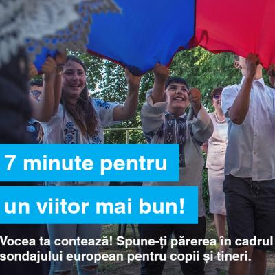 MAE, UNICEF și Eurochild invită copiii să își spună părerile în sondajul de opinie Europa pe care și-o doresc copiii