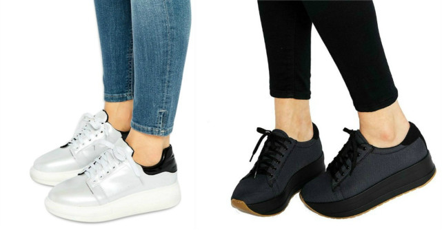 Modele de pantofi sport cu talpa groasa, pentru plimbari interminabile