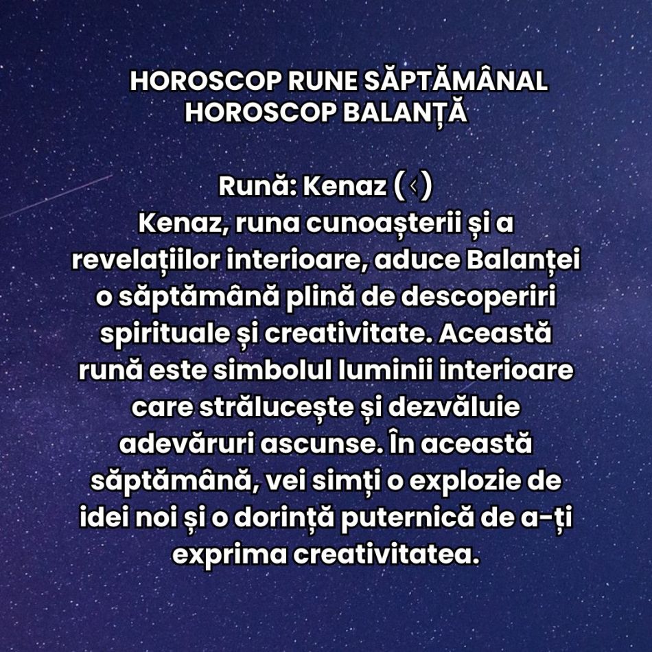 Horoscop Rune săptămâna 7-13 octombrie 2024: Unde îți vei îndrepta atenția?