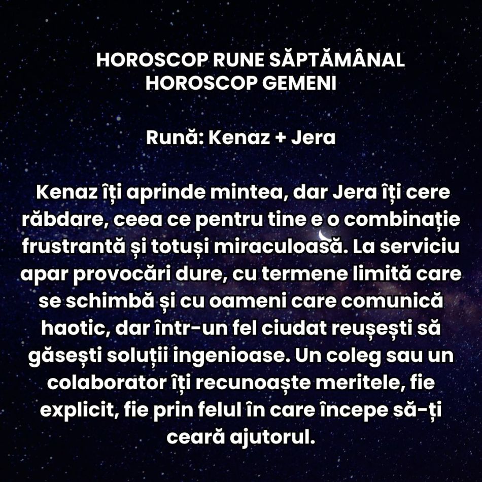 Horoscop Rune săptămâna 19-25 ianuarie 2026: Pare că accelerăm rapid spre progres, dar ne lovim de blocaje inexplicabile 