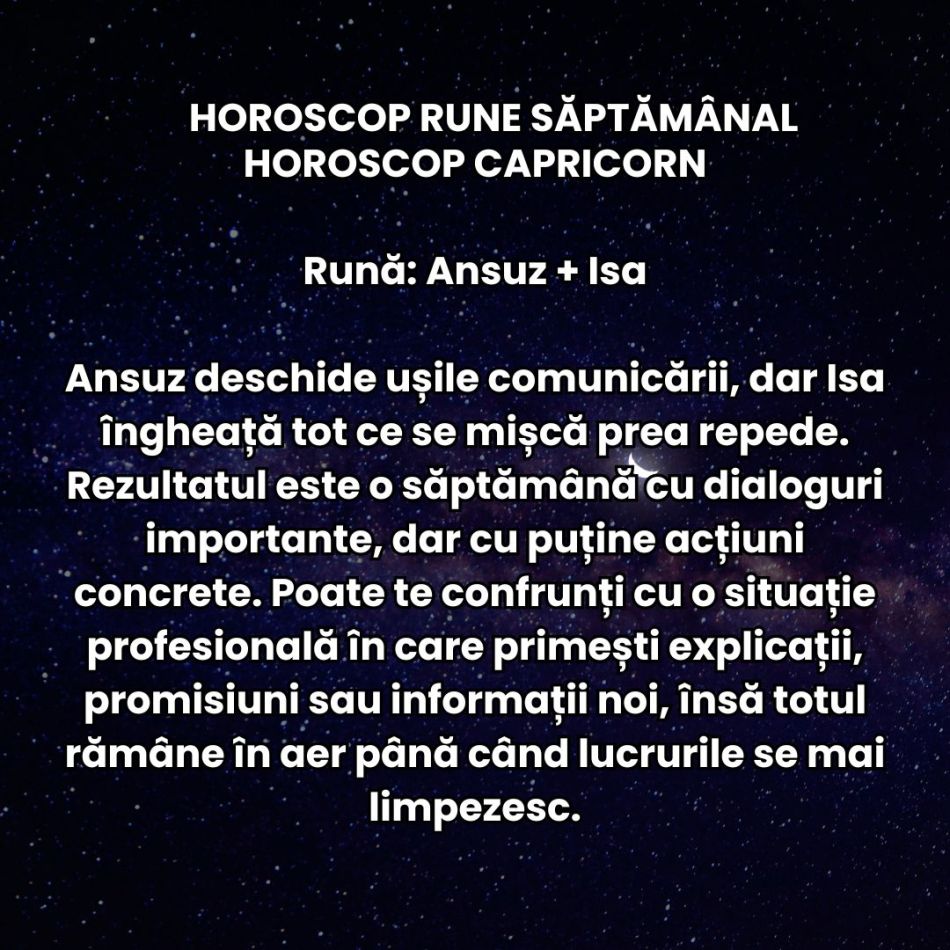 Horoscop Rune săptămâna 26 ian-1 feb 2026: Simțim că lucrurile nu mai pot continua la fel! Îndrăznim pe drumuri necunoscute