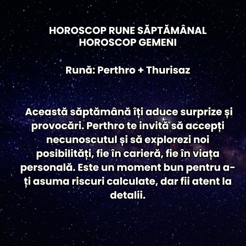 Horoscop Rune săptămâna 20-26 ianuarie 2025: Cu Soarele în Vărsător, Runele ne îndeamnă să fim nonconformiști și încrezători!