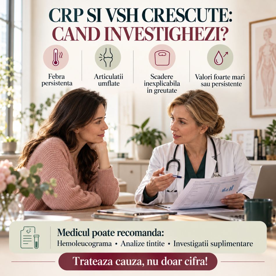 CRP și VSH crescute: ce înseamnă analizele pentru inflamație și ce pot spune despre sănătatea ta
