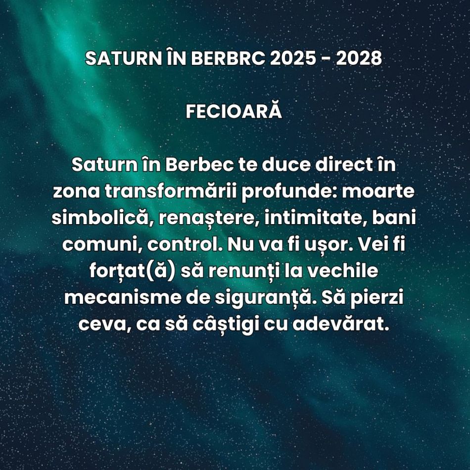 Saturn în Berbec (2025–2028) nu cere perfecțiune. Cere autenticitate și asumare. Inițierea karmică de foc începe acum