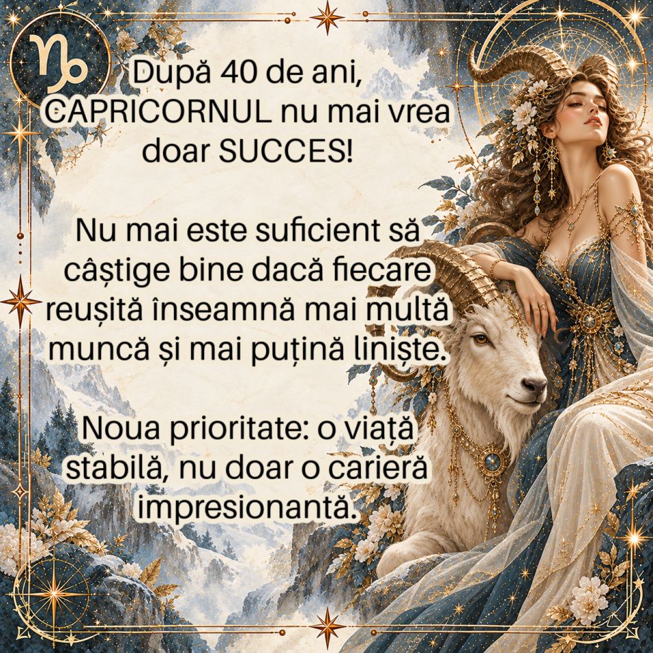Capricornul și banii după 40 de ani: când siguranța contează mai mult decât demonstrația de succes