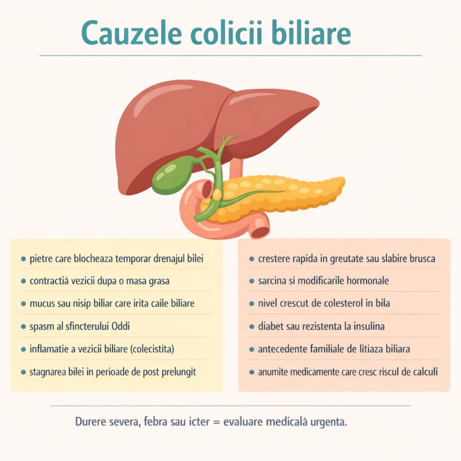 Criza biliară: cum o recunoști rapid, cât durează și când devine o urgență 
