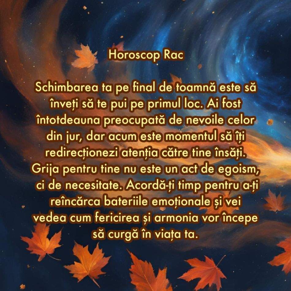 Care este schimbarea de care ai nevoie pe final de toamnă în funcție de zodia în care te-ai născut