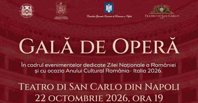 Orchestra Operei Naționale București, dirijată de Daniel Jinga, pe scena Teatro di San Carlo din Napoli, într-o Gală de Operă