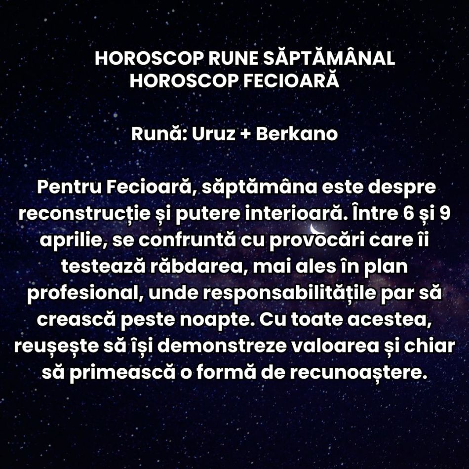 Horoscop Rune săptămâna 6-12 aprilie 2026: Planurile devin imprevizibile și suntem forțați să nu mai acționăm orbește