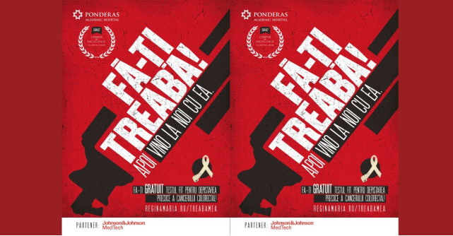 1.500 de teste gratuite pentru depistarea precoce a cancerului colorectal, distribuite în cadrul Ponderas Academic Hospital