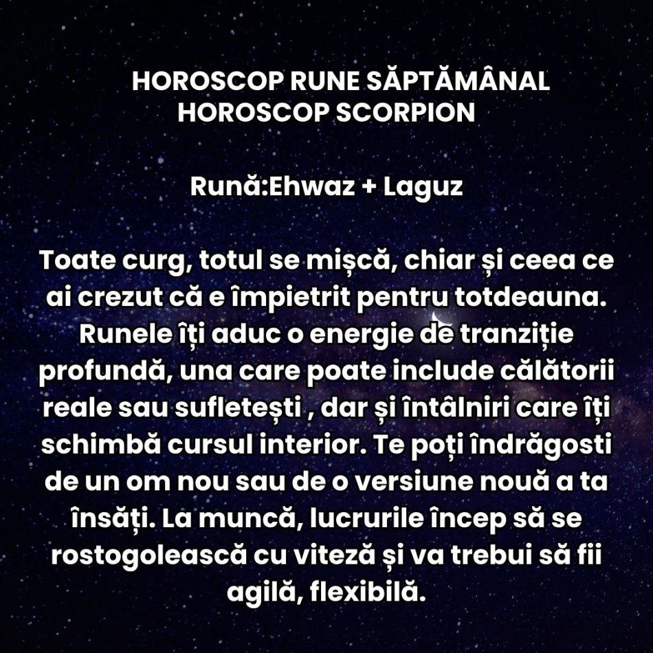 Horoscop Rune săptămâna 25-31 august 2025: Scena vieții amoroase se aprinde la final de vară! Ne simțim inspirați și admirați