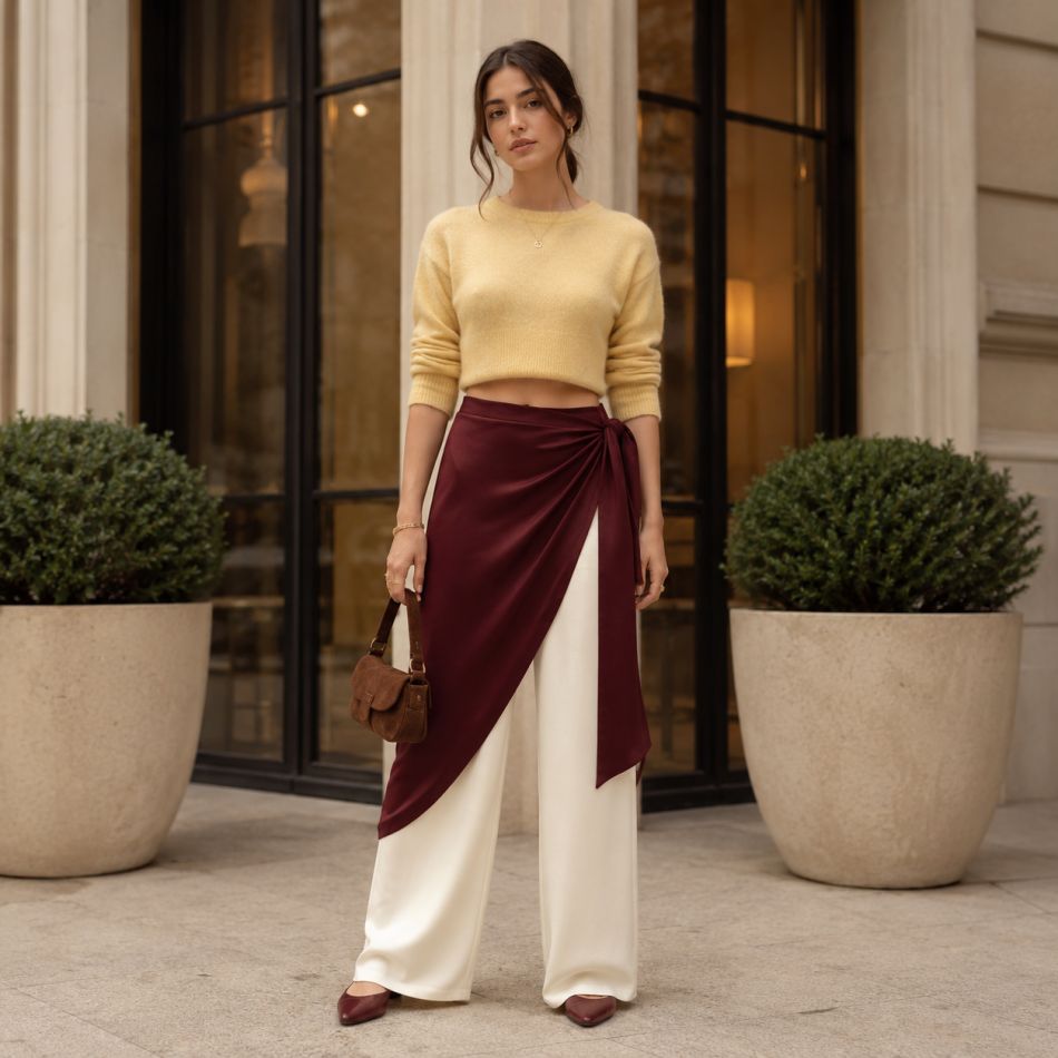 „Skirt over pants”: 5 outfituri creative care arată super modern