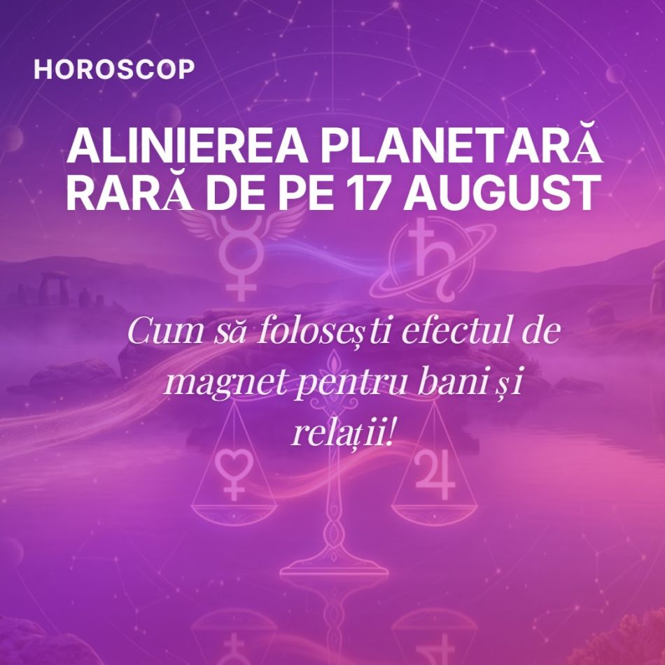 Alinierea planetară rară de pe 17 august: Cum să folosești efectul de magnet pentru bani și relații!