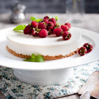 Desert de vara: cheesecake cu zmeura