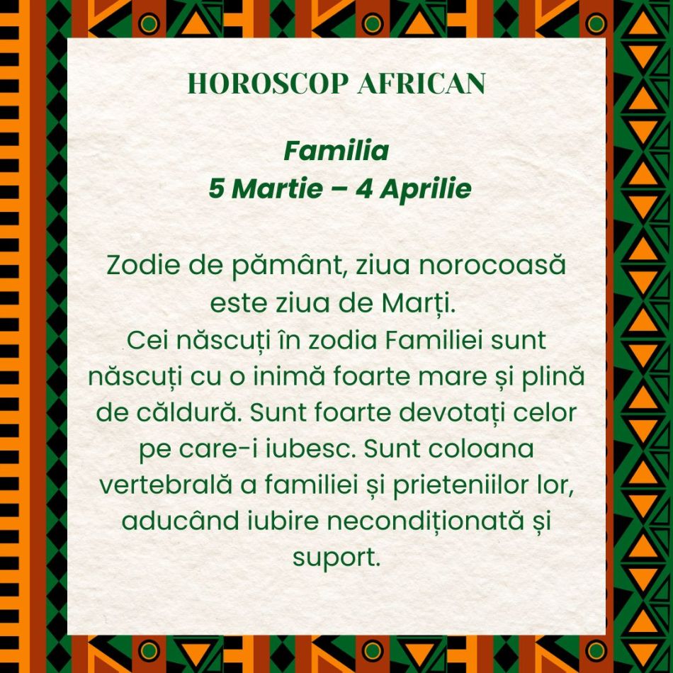 Horoscop African. Puterea Ancestrală a fiecărei zodii