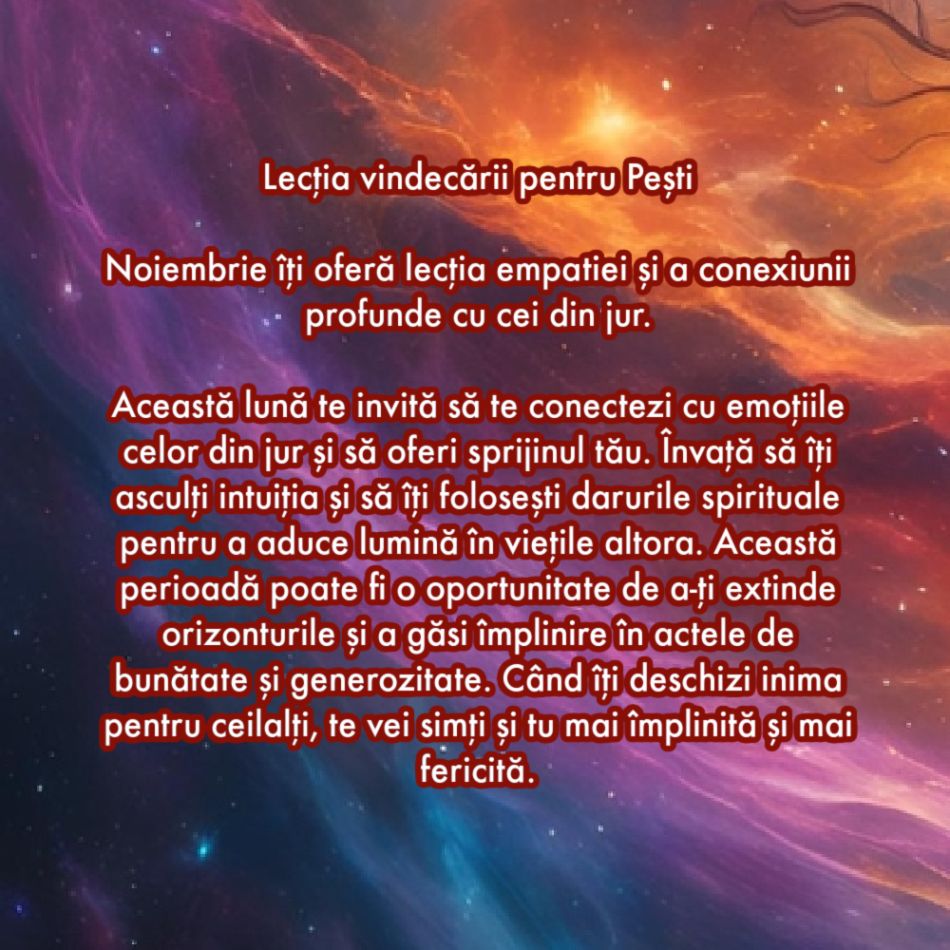 Universul ne vorbește: Noiembrie și lecțiile profunde ale vindecării pentru fiecare zodie în parte