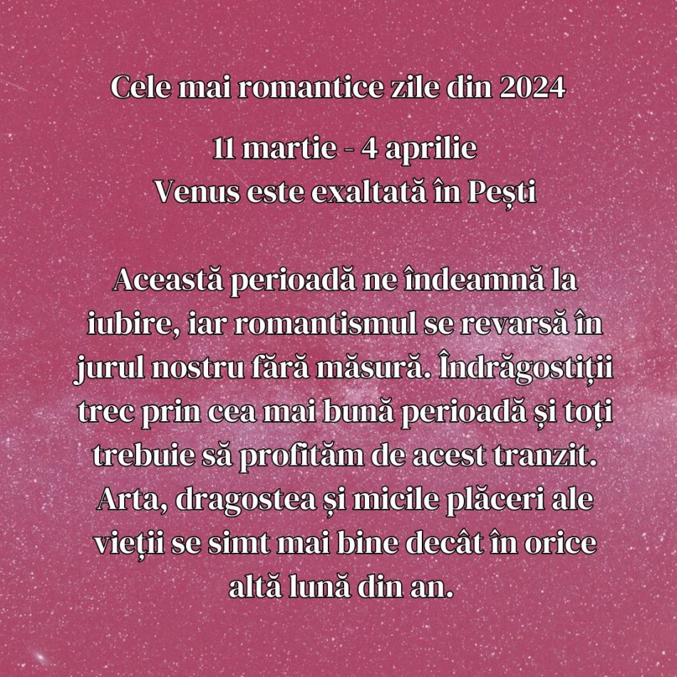 Zilele cu cea mai puternică energie romantică din 2024: Îți poți întâlni sufletul pereche! 