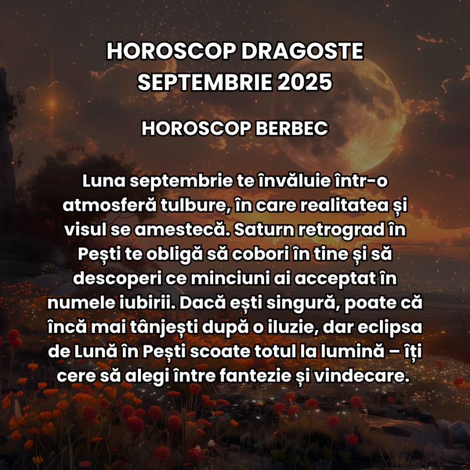 Horoscop Dragoste Septembrie 2025: Ne rătăcim prin umbre ca să ne regăsim în adevăr. Eclipsele toamnei ne aduc noi începuturi! 