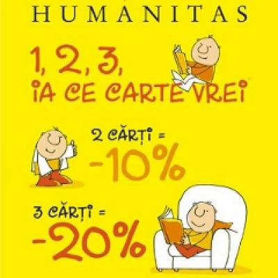 Promotia verii Humanitas: 1, 2, 3 ia ce carte vrei