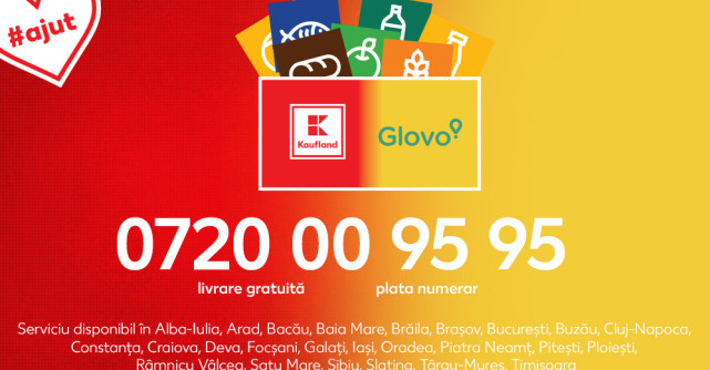Kaufland ajunge la tine #acasă și extinde serviciul de livrare la domiciliu prin Glovo în 11 orașe noi