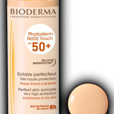 Photoderm Nude Touch SPF 50+ cu Tehnologia Liquid to powder: inovatia Bioderma pentru un efect ultra-mat, anti-imperfectiuni