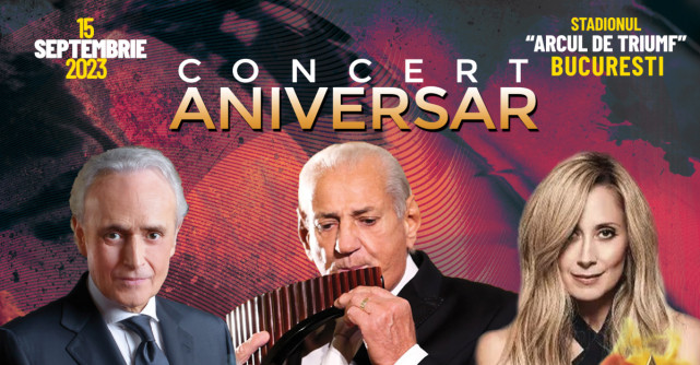 La doar câteva zile de lansare, spectacolul aniversar Gheorghe Zamfir, Jose Carreras și Lara Fabian este 50% SOLD OUT!