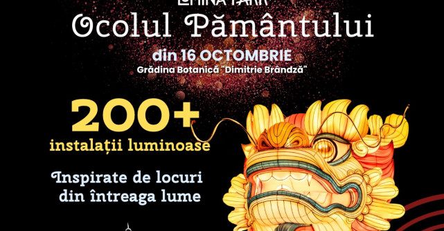 Cel mai mare parc de lumini din țară se deschide pe 16 octombrie în București, la Grădina Botanică