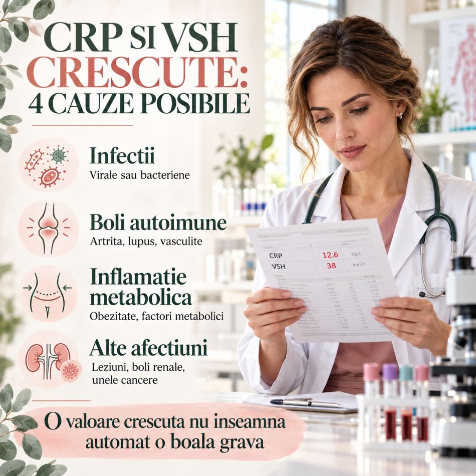 CRP și VSH crescute: ce înseamnă analizele pentru inflamație și ce pot spune despre sănătatea ta
