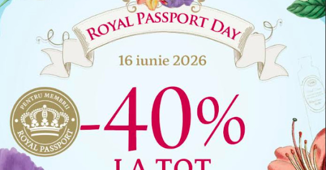 Pe 16 iunie ai 40% discount la SABON, de Royal Passport Day! 