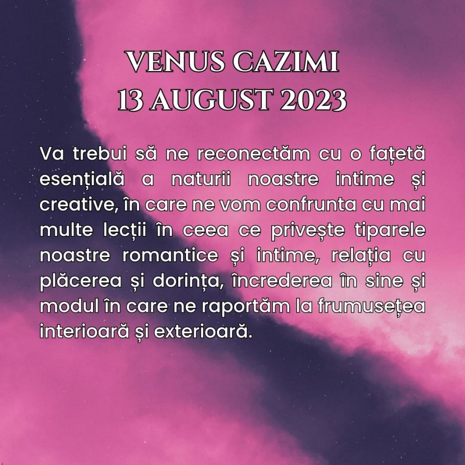 Venus Cazimi: Pe 13 August, Planeta Iubirii se află în inima Soarelui, dezvăluind planurile poveștilor de dragoste predestinate