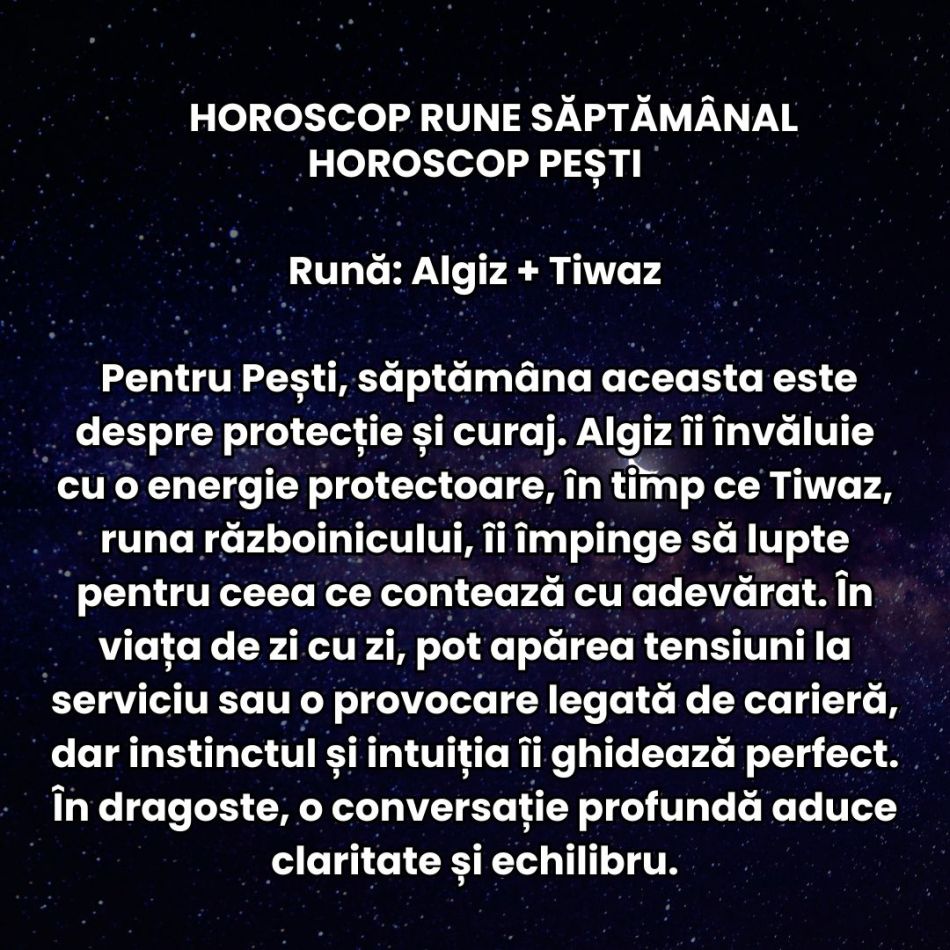 Horoscop Rune săptămâna 10-16 noiembrie 2025: Ne întoarcem privirea spre lucrurile sau legăturile rămase nerezolvate în trecut