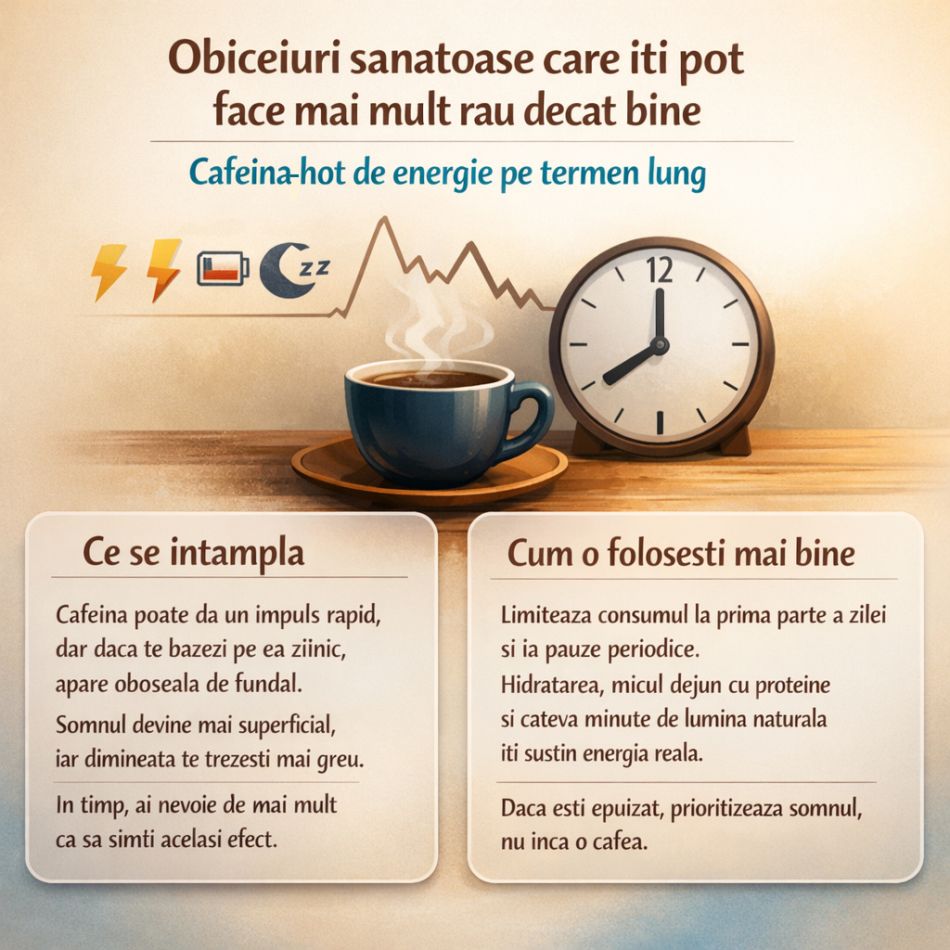 10 obiceiuri „sănătoase” care, de fapt, te pot obosi mai tare + explicația științifică