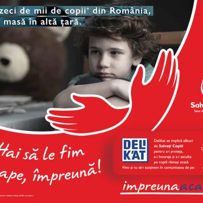 „Împreună Acasă”, o campanie Delikat şi Salvaţi Copiii pentru susţinerea copiilor rămaşi singuri acasă 