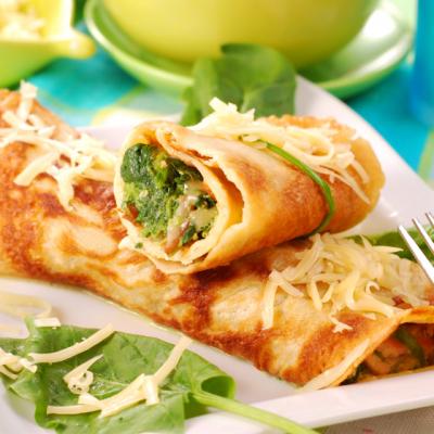 Clatite cu spanac si ricotta