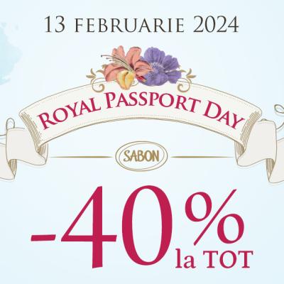 Pe 13 februarie 2024 e Sabon Royal Passport Day! 