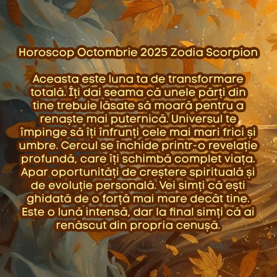 Horoscop Octombrie 2025. Cercul se închide. Tot ce am trăit până acum își găsește sensul
