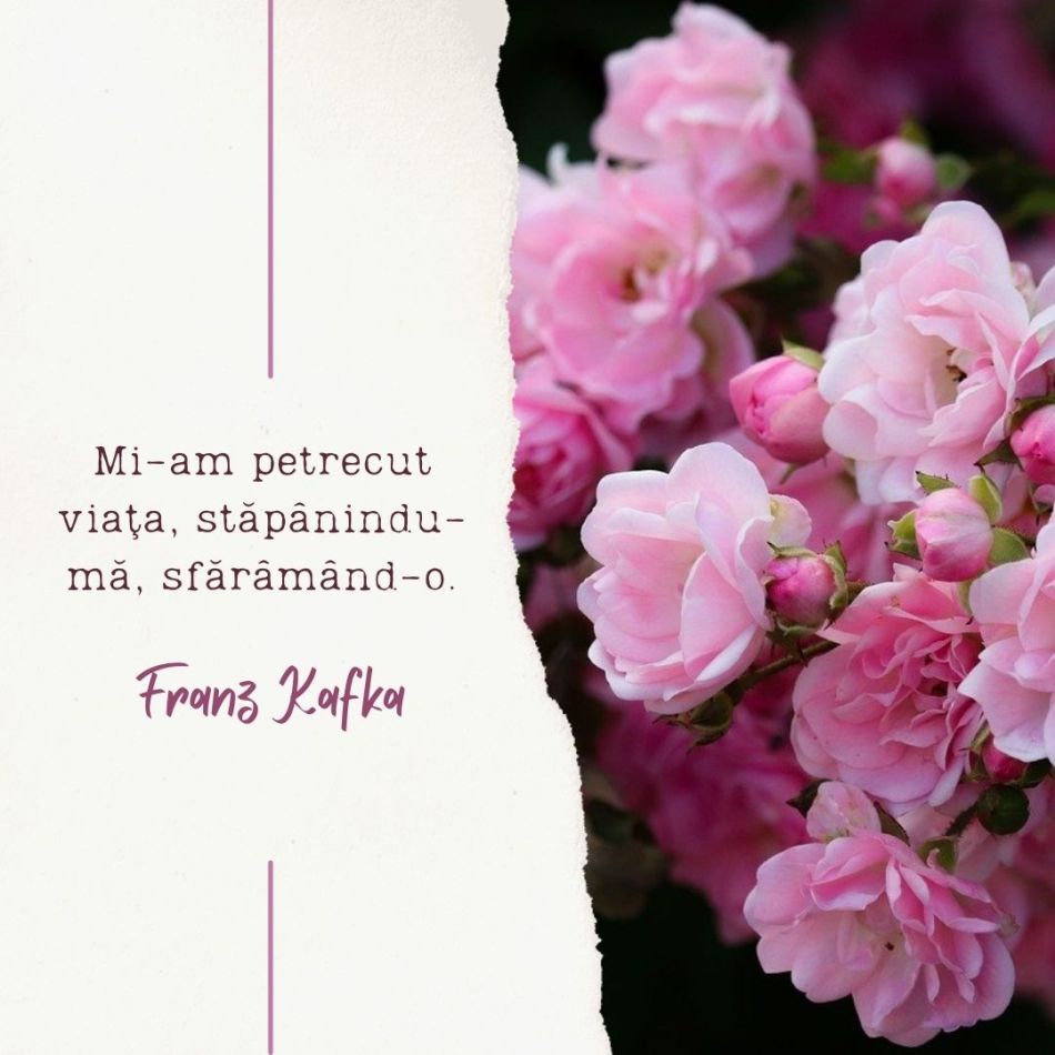 40 de citate și cugetări ale lui Franz Kafka: Mi-am petrecut viaţa, stăpânindu-mă, sfărâmând-o. 
