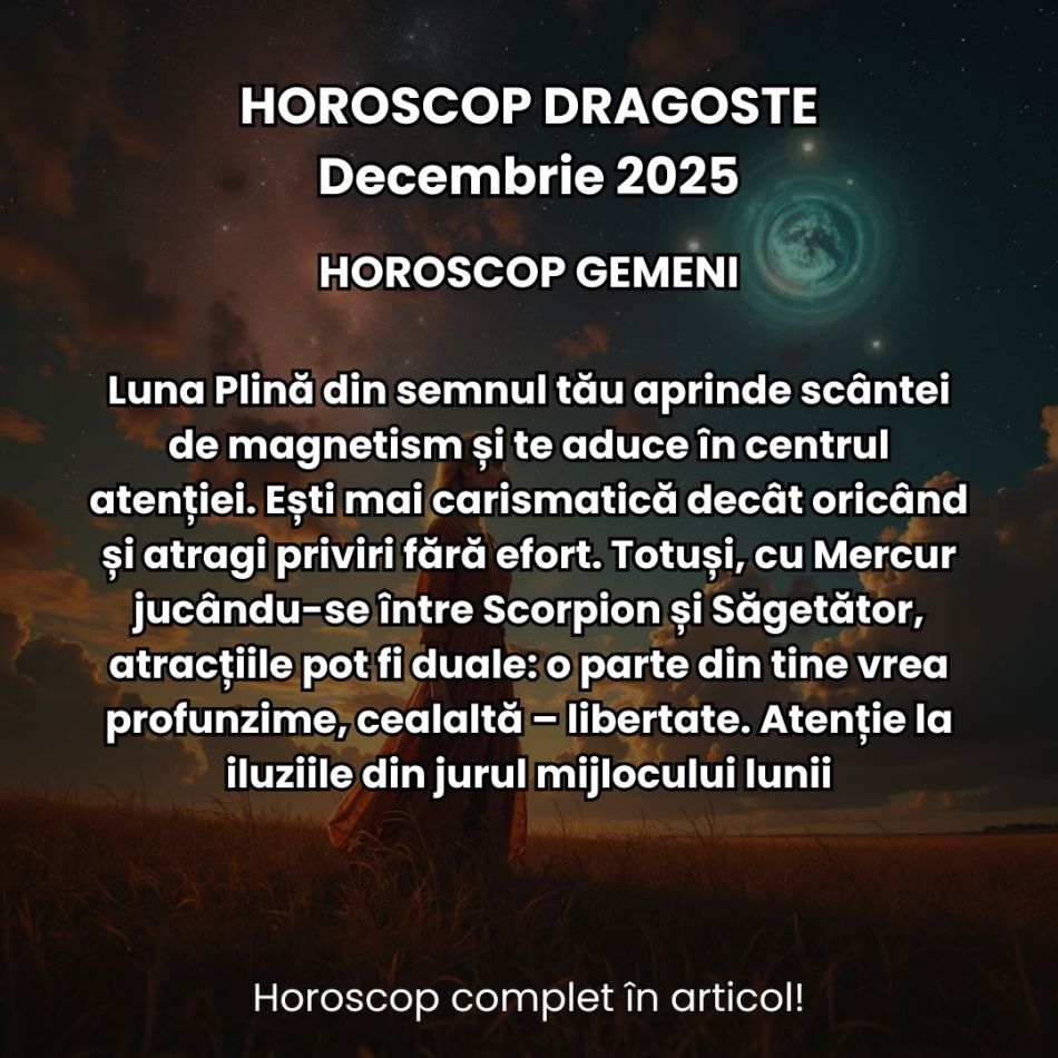 Horoscop Dragoste Decembrie 2025: Ultima lună din an aprinde ultimele scântei! Adevărurile ascunse ies la suprafață!