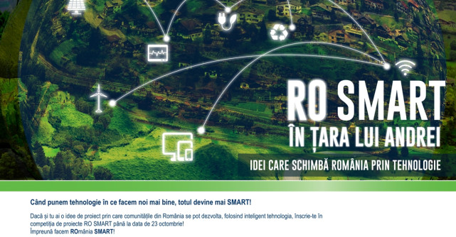 Se lansează RO SMART în Țara lui Andrei, competiția națională de proiecte care schimbă România prin tehnologie