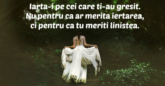 Iertarea este singurul lucru pe care il putem controla in viata noastra